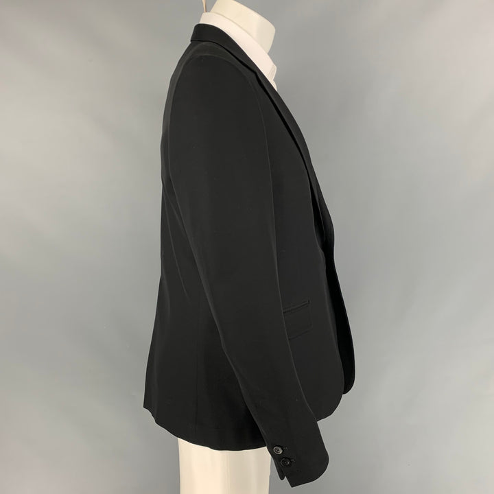 RICK OWENS X OLMAR and MIRTA Size L Black Wool / Silk Single Button Sport Coat