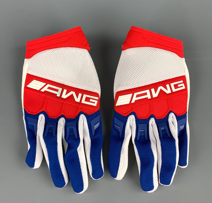 ALEXANDER WANG Size M Blue & Red Polyamide Blend Gloves