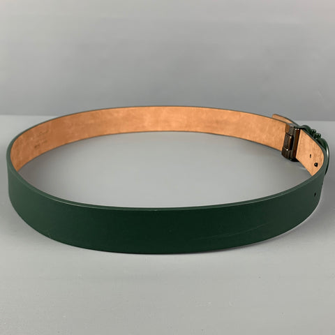 SALVATORE FERRAGAMO Size M Dark Green Leather Belt