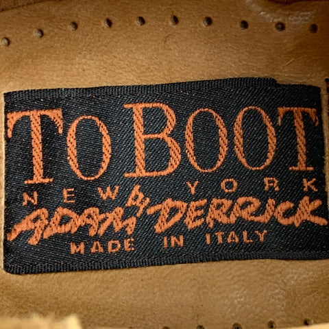 TO BOOT NY Size 10.5 Tan Antique Leather Cap Toe Lace Up Shoes