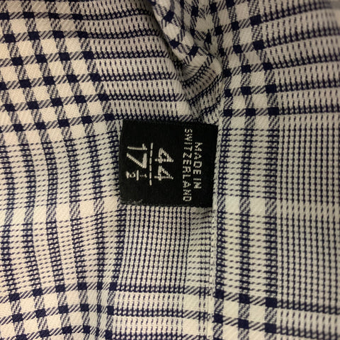 TOM FORD Size L Black & White Plaid Cotton Button Up  Long Sleeve Shirt