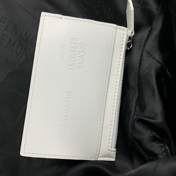 OPENING CEREMONY x Peter Do Taille XXL Noir Blanc Polyester Brillant Varsity Jacket