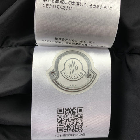 MONCLER Size L Black Polyamide Hooded Jacket
