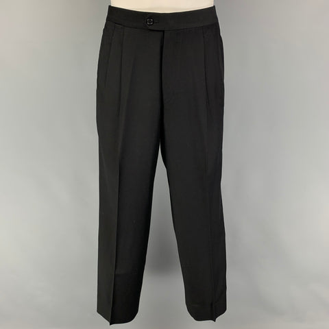 ERMENEGILDO ZEGNA for Neiman Marcus Size 38 Black Wool Suit
