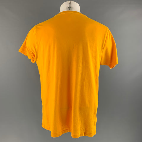 CONTINENTAL Size M Orange Navy Graphic Cotton Short Sleeve T-shirt