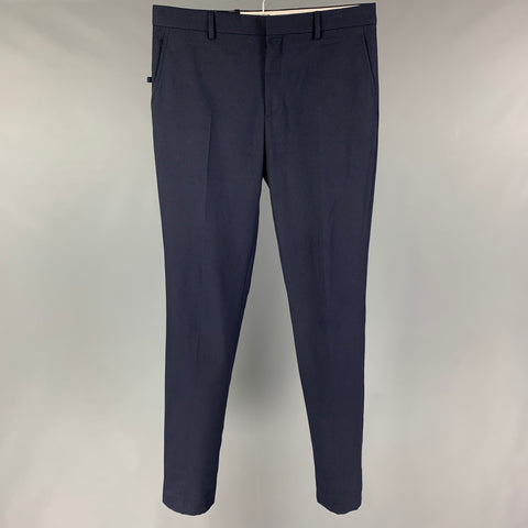 CALVIN KLEIN 205W39NYC x Andy Warhol Size 34 Navy Polyester Viscose Dress Pants