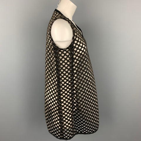 CEREMONIA DE APERTURA Talla M Vestido recto de neopreno cortado con láser negro