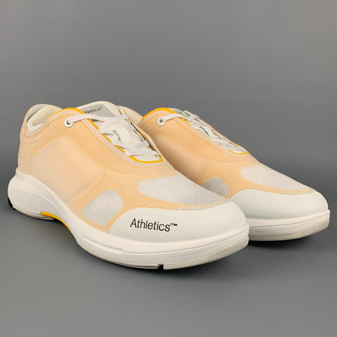ATHLETICS Size 11 White Polyester Lace Up One Sneakers