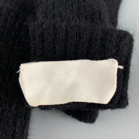 MM6 MAISON MARGIELA Black Knitted Wool Blend Long Tabi Gloves