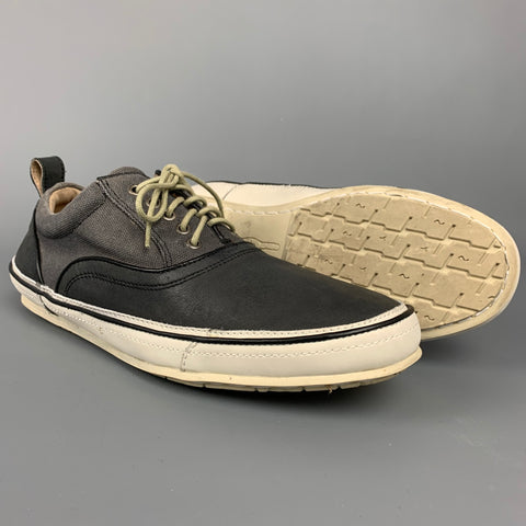 JOHN VARVATOS Taille 8 Baskets en toile bicolore grises