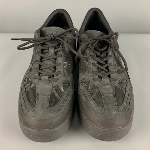 KENZO Size 11 Black Mesh Suede Low Top Sneakers