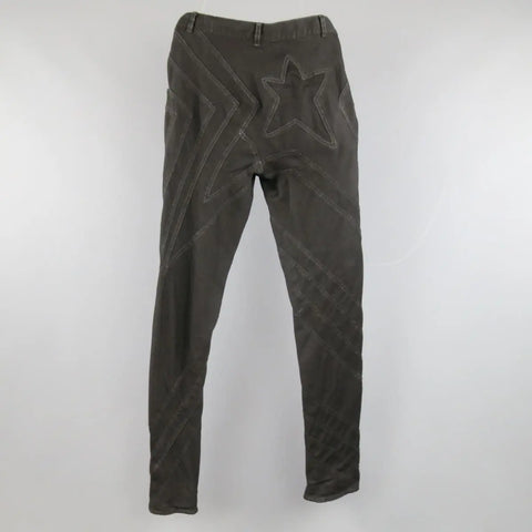 GARETH PUGH Size 28 Black Star Patchwork Denim Skinny Jeans GARETH PUGH