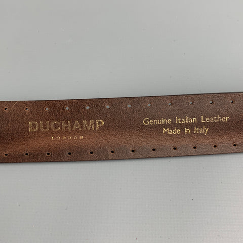 DUCHAMP Size 38 Brown Perforated Leather Belt
