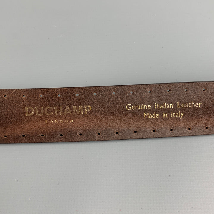 DUCHAMP Size 38 Brown Perforated Leather Belt