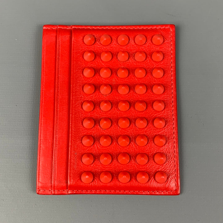 CHRISTIAN LOUBOUTIN Red Studded Leather Wallet