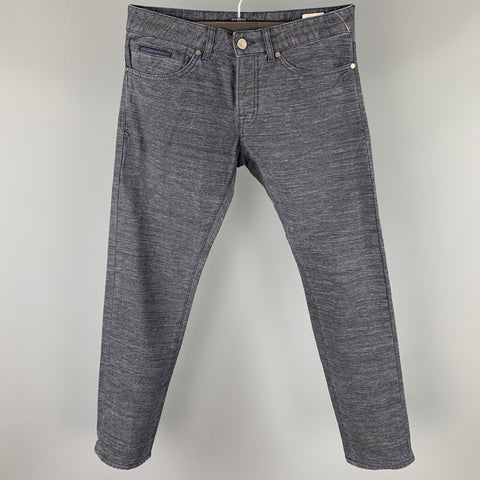 MICHAEL COAL Size 31 Navy Heather Denim Button Fly Jeans
