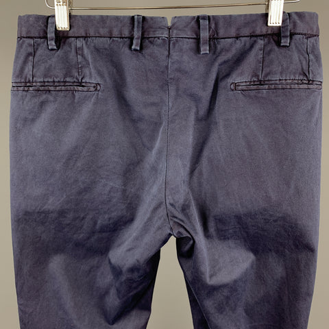 EREDI PISANO Size 28 x 30 Navy Cotton / Elastane Zip Fly Pants