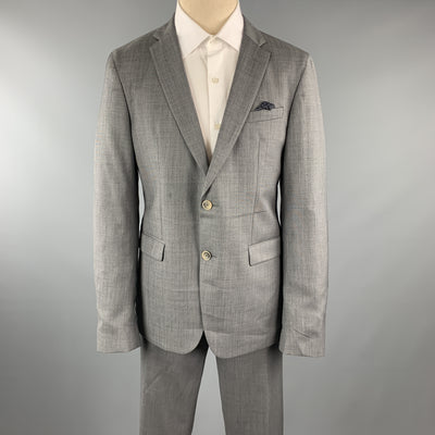 SAND Size 44 Gray Acetate / Viscose Notch Lapel 36 x 32 Suit