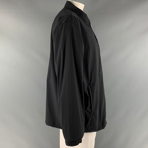 THEORY Size XXL Black Nylon Elastane Windbreaker Jacket