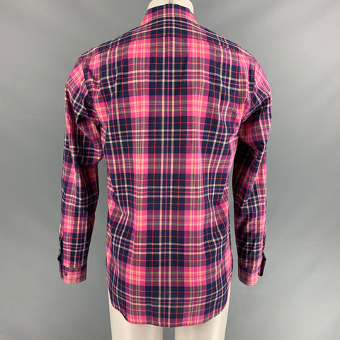 MARC by MARC JACOBS Size S Pink Navy & Plaid Cotton Button Down Long Sleeve Shirt