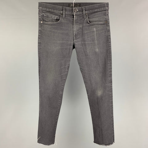 J.BRAND Vaqueros con dobladillo sin rematar de algodón gris talla 31