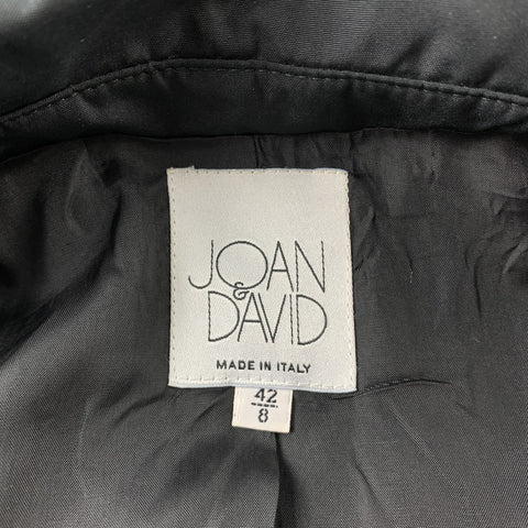 JOAN &amp; DAVID Taille 8 Manteau long en polyester / soie noir