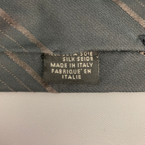 JIL SANDER Black Stripe Silk Tie