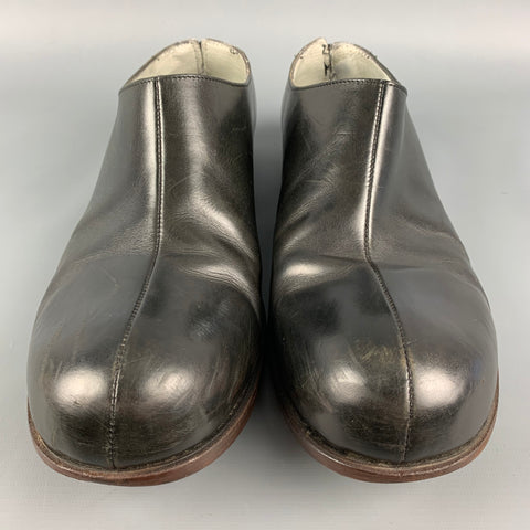 NOT LISTED Black Leather Pull On Loafers