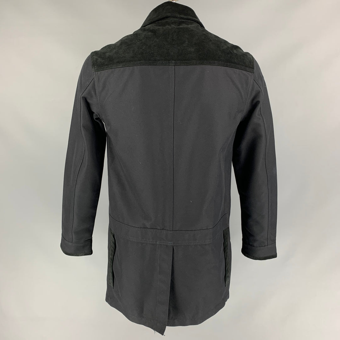 ALEXANDER WANG Size 46 Black  Nylon / Cotton Single Breasted Coat