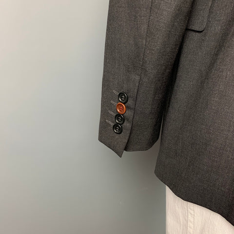 PS by PAUL SMITH Taille 42 Manteau de sport à revers en laine anthracite