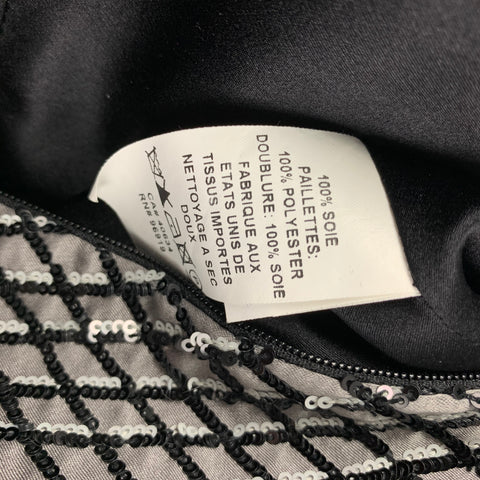 MARC JACOBS Size 4 Gray Black Silk Sequined Shift Dress