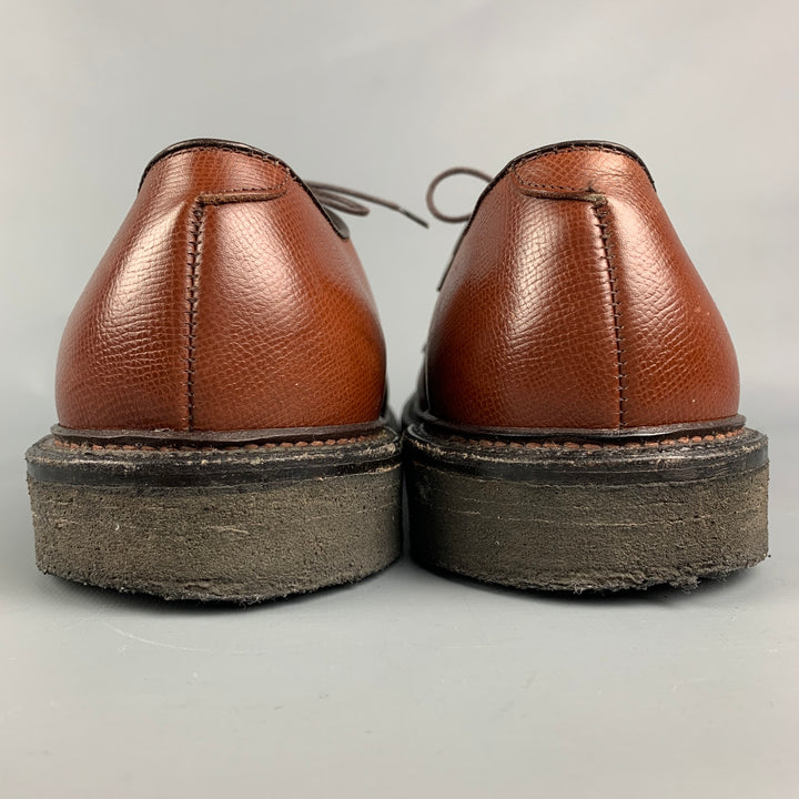 ALDEN Size 11 Brown Textured Leather Lace Up All Weather Walker Shoes