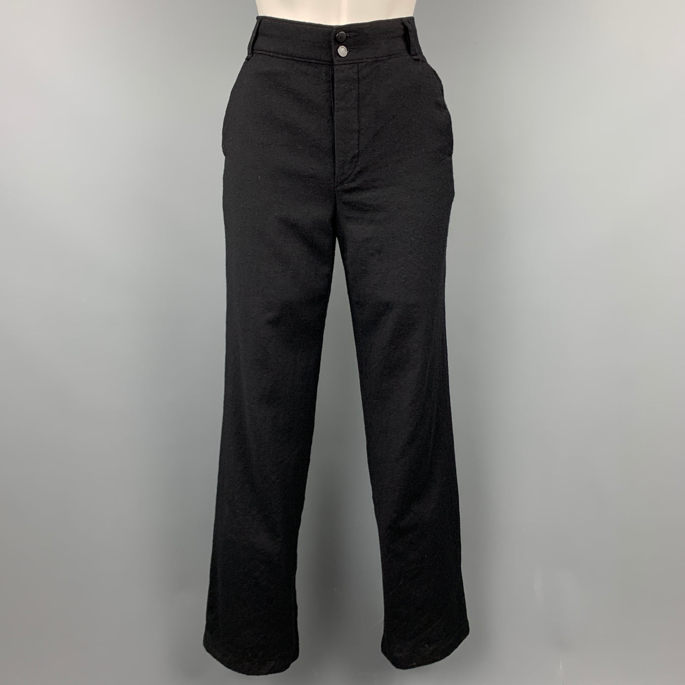 RAG & BONE Size 4 Black Wool Straight Leg Dress Pants