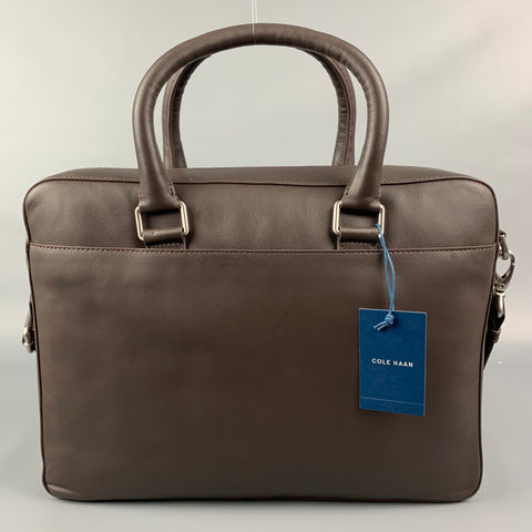 COLE HAAN Bolso maletín de cuero marrón