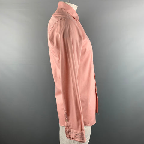 MAISON MARGIELA Size L Pink Cotton Long Sleeve Shirt