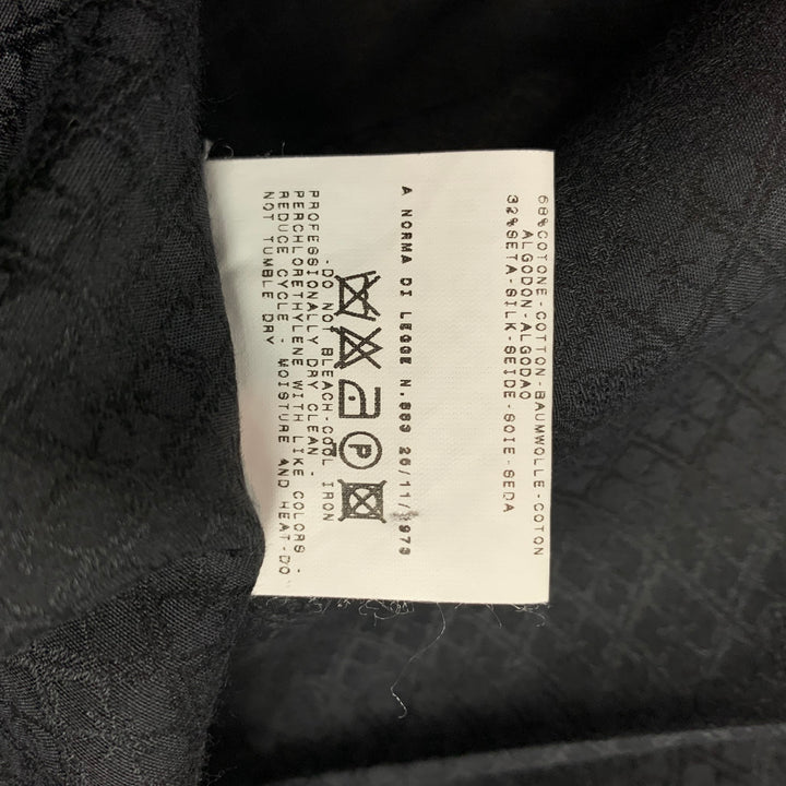 VERSUS by GIANNI VERSACE Size M Black Print Cotton / Silk Long Sleeve Shirt