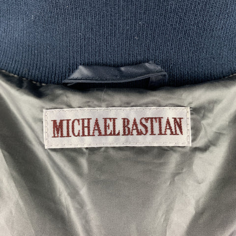 MICHAEL BASTIAN Size S Blue Quilted Polyamide Zip Up Vest