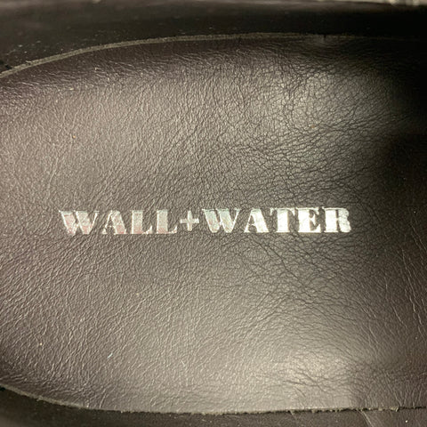 WALL+WATER Size 7.5 Black Leather Slip On Tassel Loafers