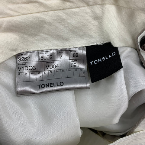 TONELLO Size 36 Grey Velvet Cotton Blend Zip Fly Dress Pants