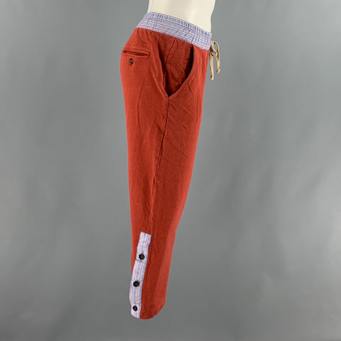 VIVIENNE WESTWOOD Size S Orange Blue Contrast Trim Sweatpants Casual Pants