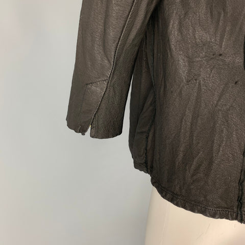 HAZEL BROWN Size M Grey Distressed Open Front Jacket