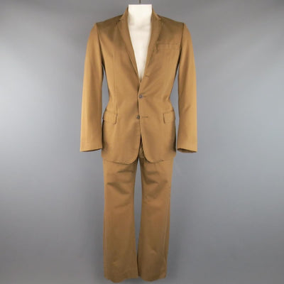 MAISON MARTIN MARGIELA 38 Tan Brown Cotton Chino Casual Suit