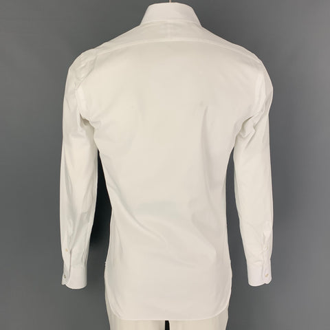 HAMILTON Size L White Poplin Long Sleeve Shirt