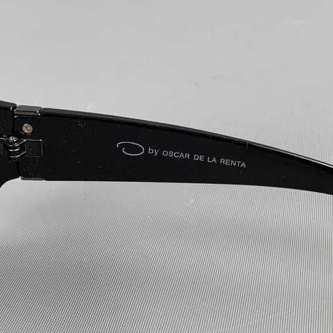 OSCAR DE LA RENTA Grey Textured Acetate Sunglasses