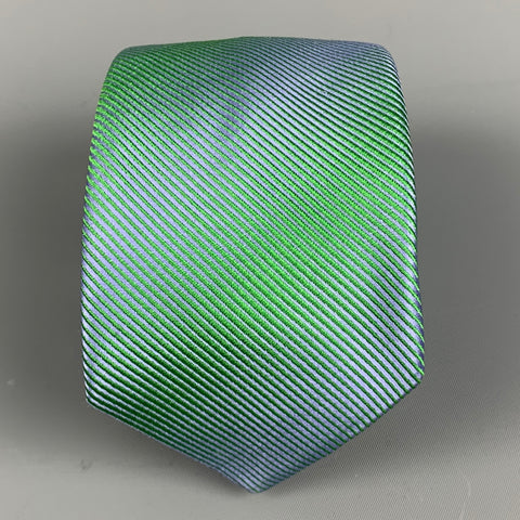 RICHARD JAMES Green Purple Ombre Silk Tie