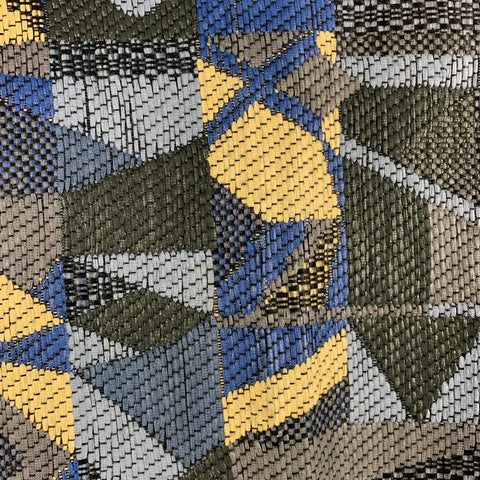 WALTER VAN BEIRENDONCK Size 34 Blue Yellow Woven Cotton  Acrylic Dress Pants