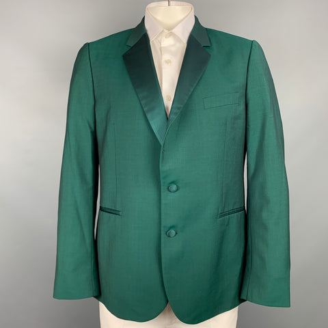 PAUL SMITH Soho Fit Size 46 Regular Green Wool / Mohair Sport Coat