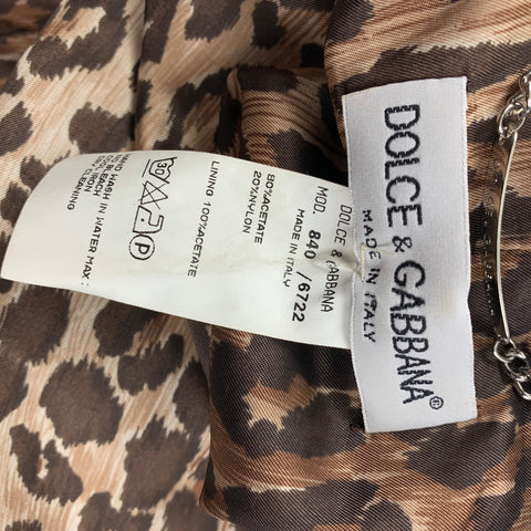 DOLCE & GABBANA Size 4 Black Acetate Blend Single Breasted Skirt Suit