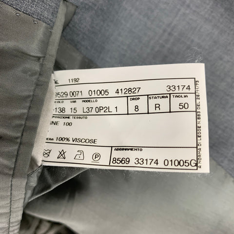 LANVIN Size 40 Gray Wool Notch Lapel Suit