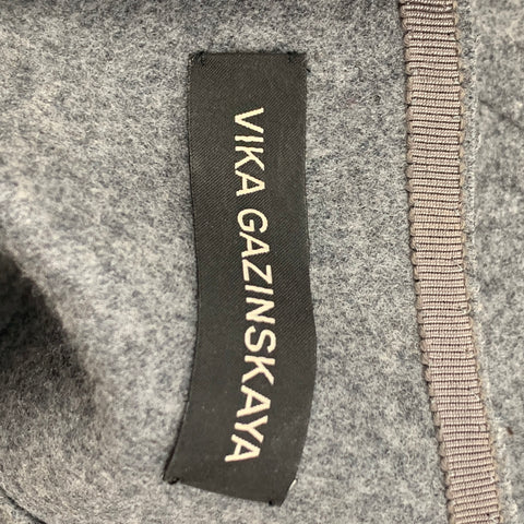 VIKA GAZINSKAYA Taille 0 Gris Bleu Vert Laine Applique Sans Manches Casual Top